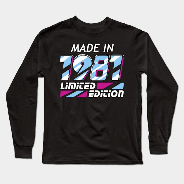 Made in 1981 All Original Parts 37 Birthday Gift Long Sleeve T-Shirt by KsuAnn